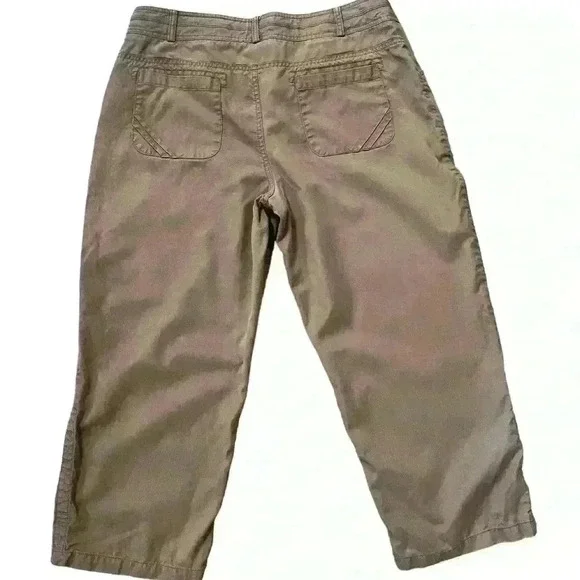 Sahalie Women’s Size 14 Cropped Light Brown Pants - Picture 2 of 7